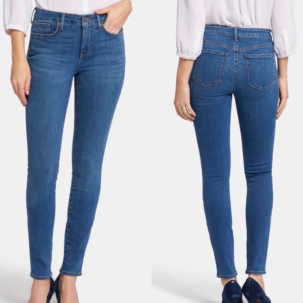 NYDJ Skinny Medium Wash Jeans With Lift Tuck Technology, Stretch & Slimming Fit